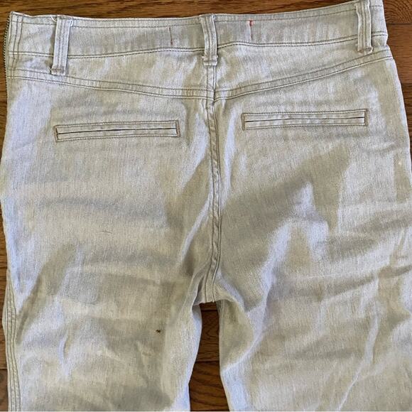 Marc by Marc Jacobs Cal Linen Cotton Workwear Wide Leg Flare Jeans Pants Size 26 - Picture 12 of 14